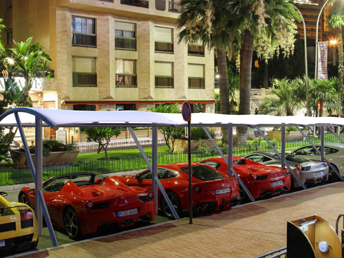 A tensile fabric car park canopy 